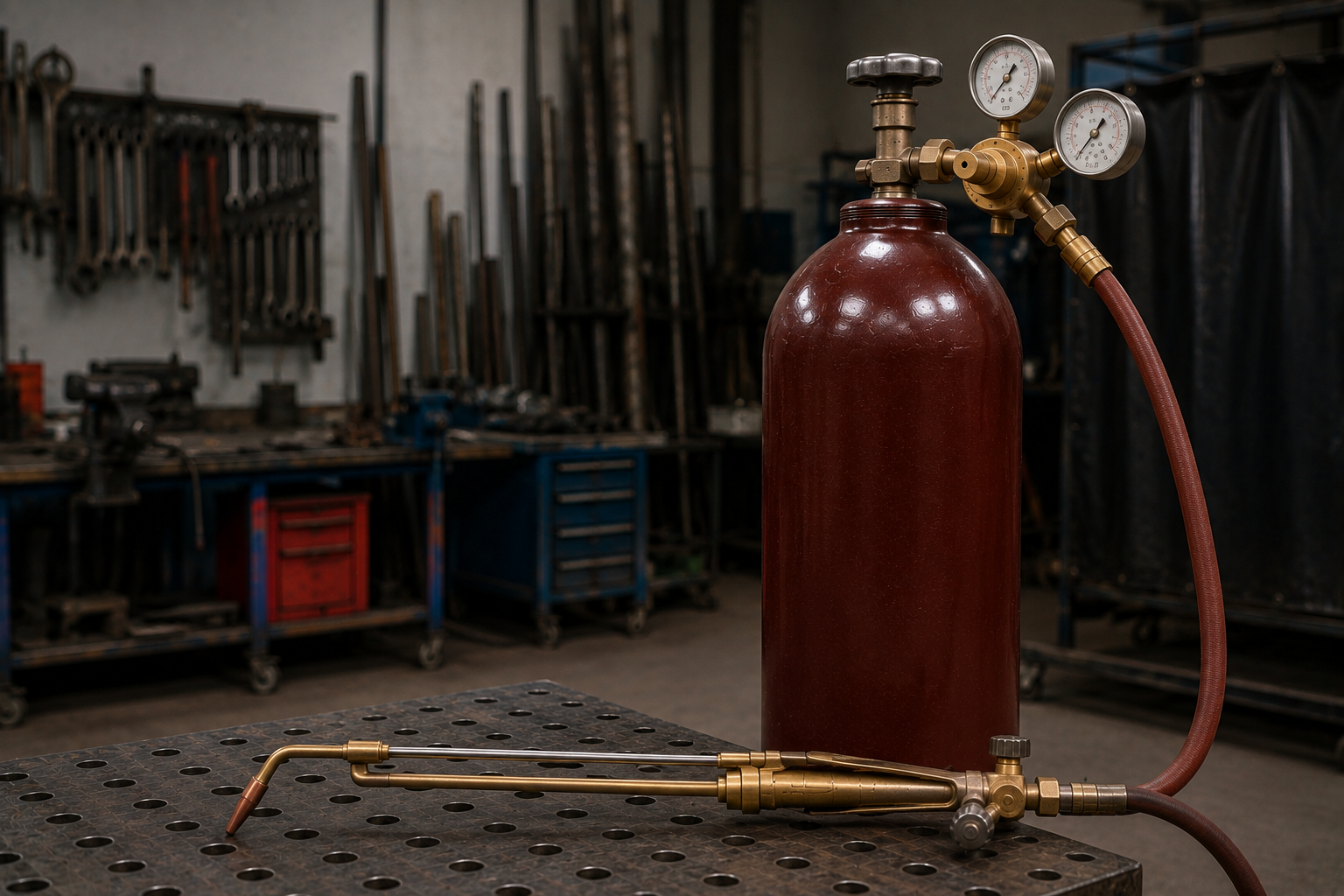 Soldadura oxiacetilénica con acetileno — llama de 3.100 °C metalmecánica Neiva Colombia