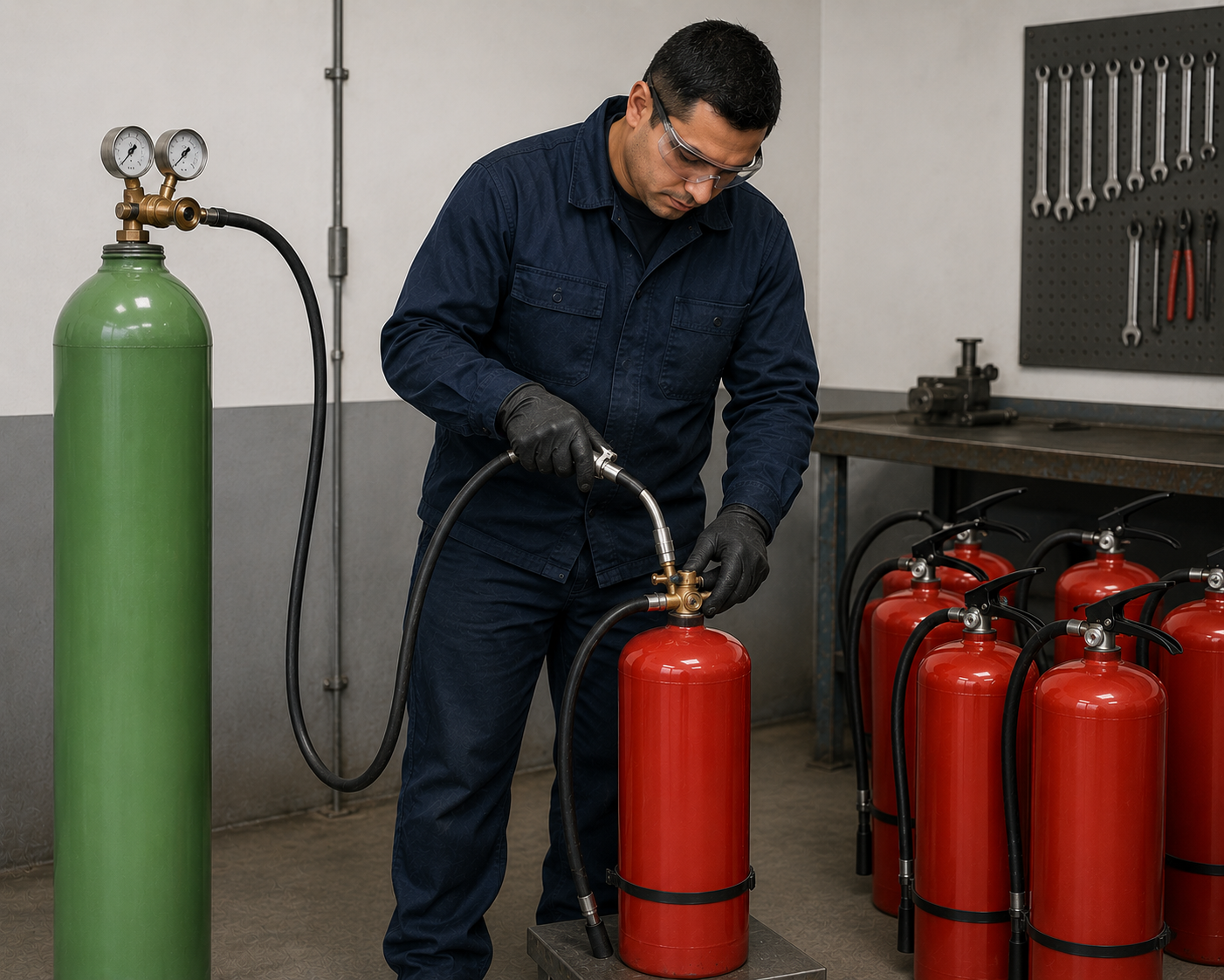 Extinción de incendios con CO2 industrial — sistemas fijos Colombia